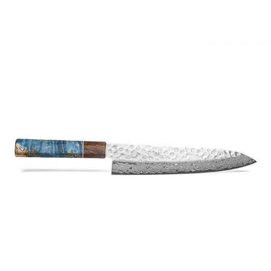 Sakai Kyuba KYU Chef’s Knife 21cm Gyuto – Mediterranean Blue