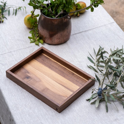Signature Wooden Tray – American Walnut Small
