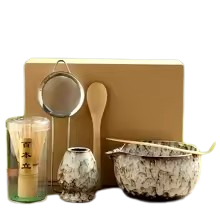 6PCS Japanese Matcha Tea Set – Bowl, Bamboo Whisk & Accessories